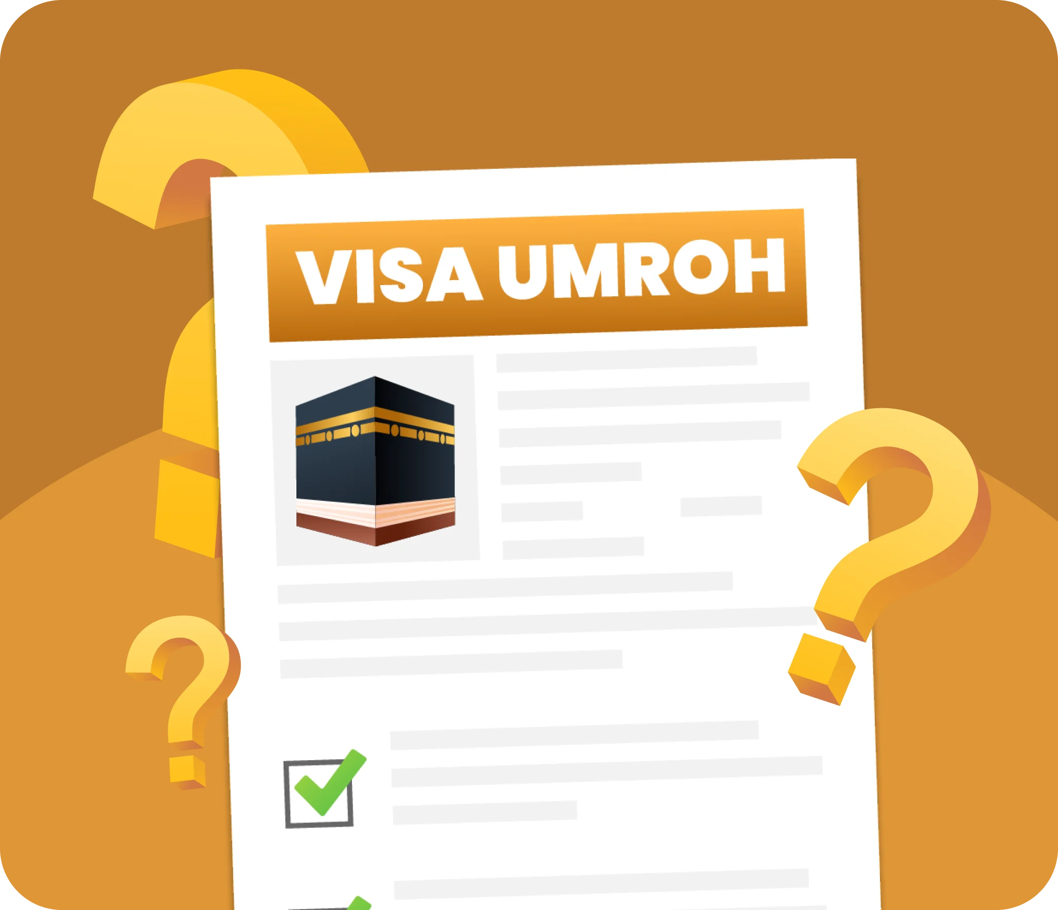 Ilustrasi kebingungan urus visa umroh